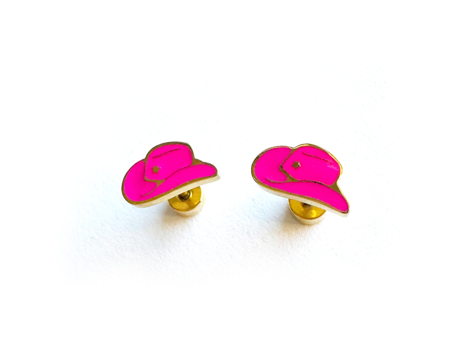 COWGIRL HAT STUD EARRINGS