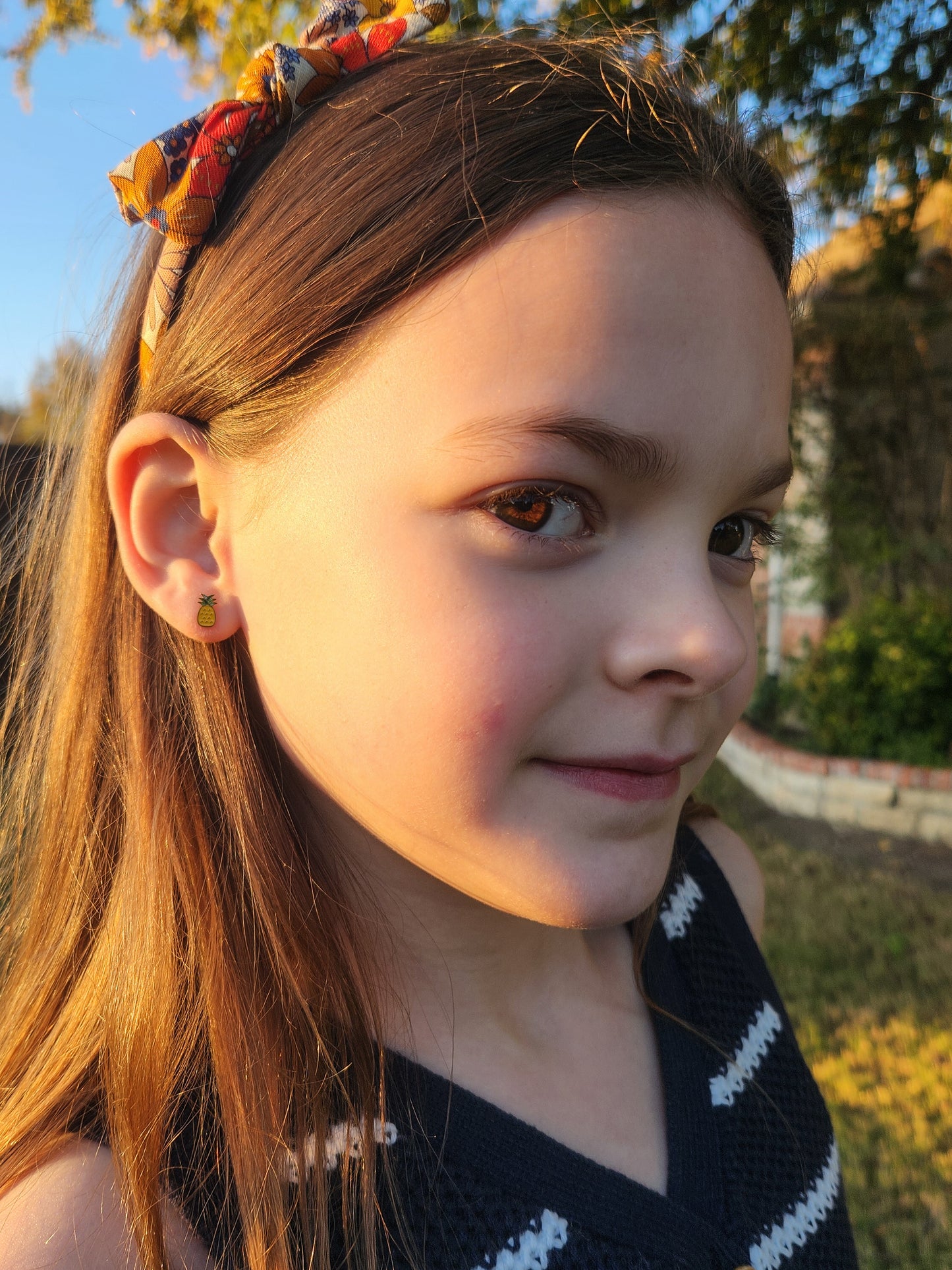 PINEAPPLE STUD EARRINGS