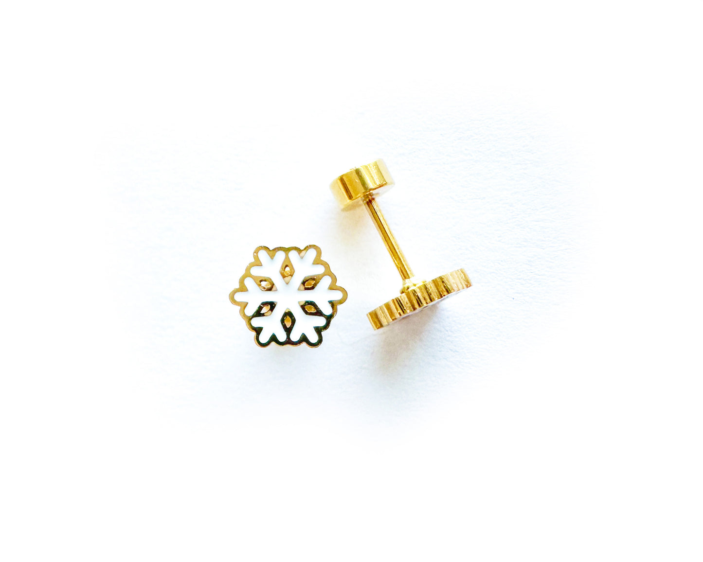 SNOWFLAKE STUD EARRINGS