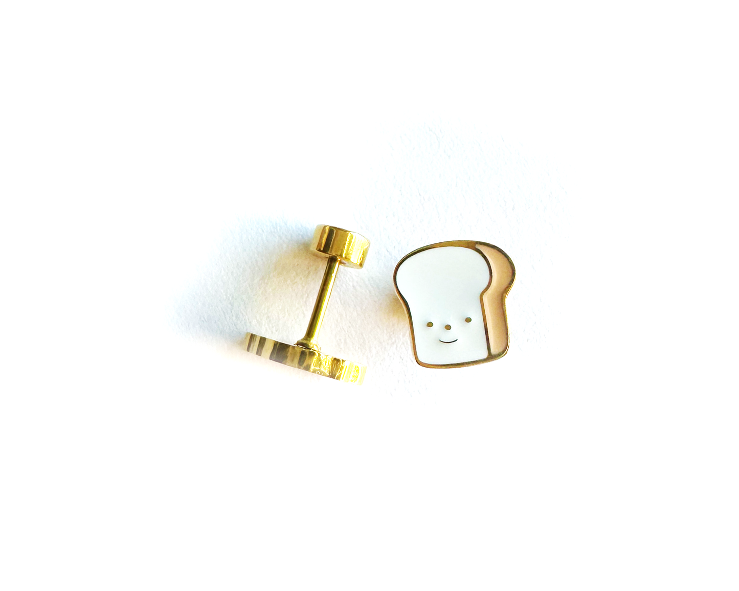 EGG AND TOAST STUD EARRINGS