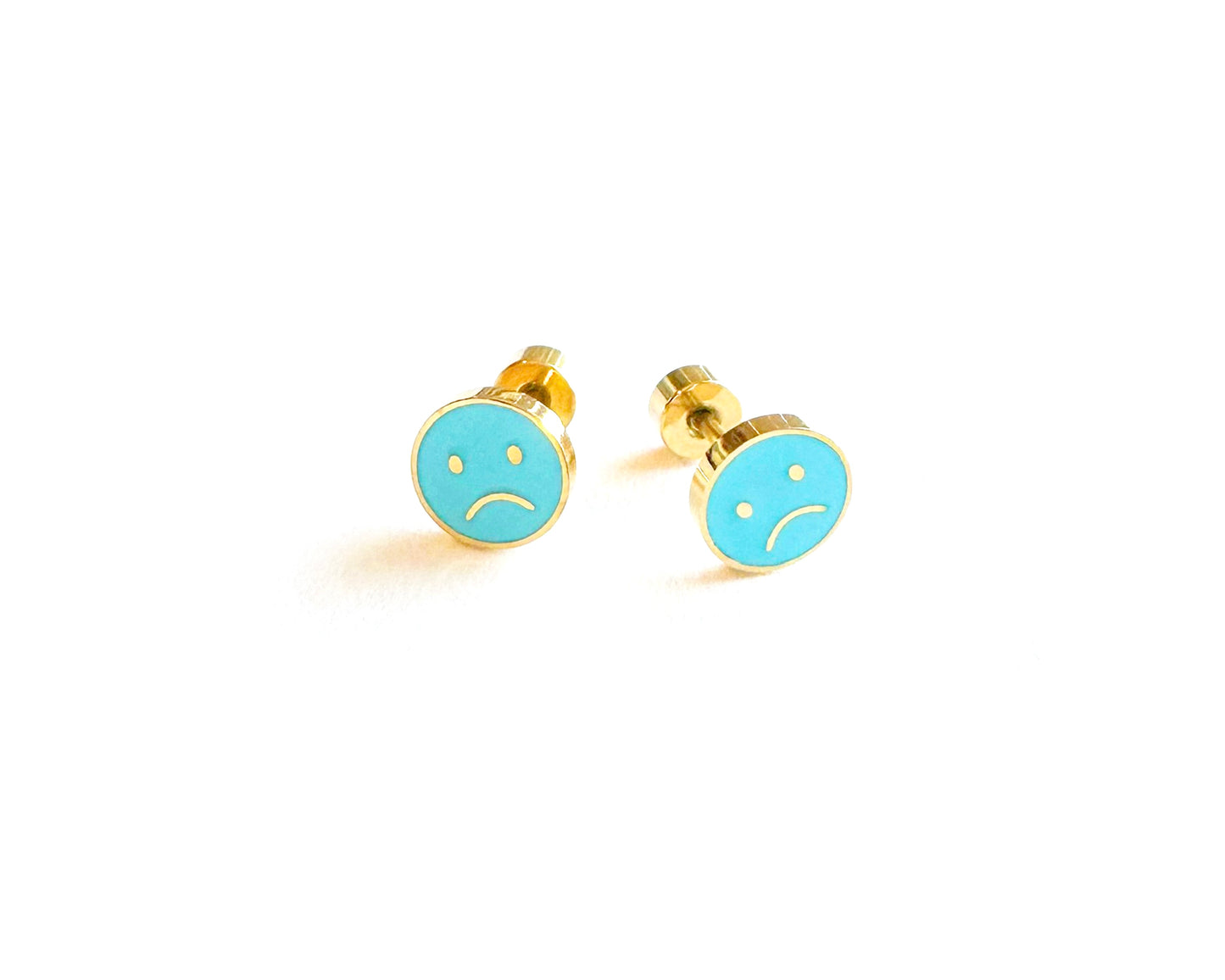 SAD EMOJI STUD EARRINGS