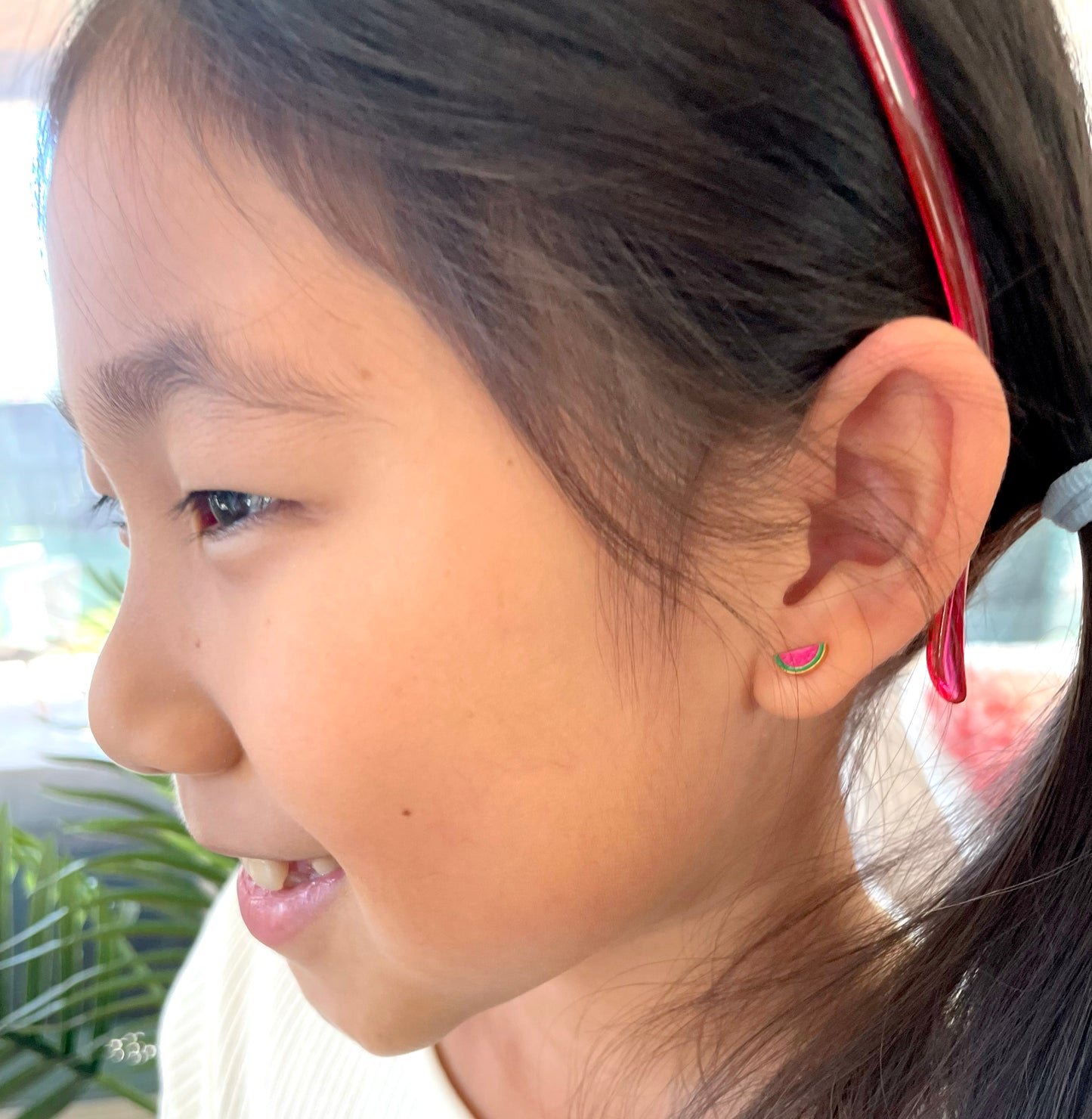 WATERMELON STUD EARRINGS
