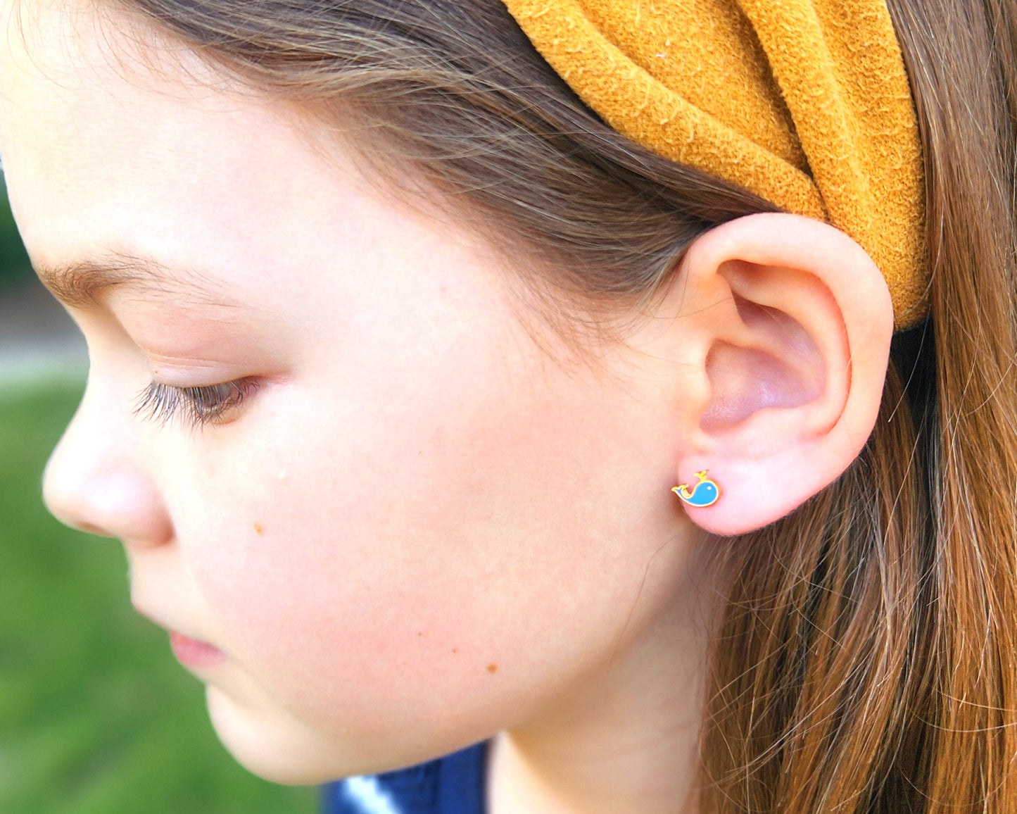 BABY WHALE STUD EARRINGS