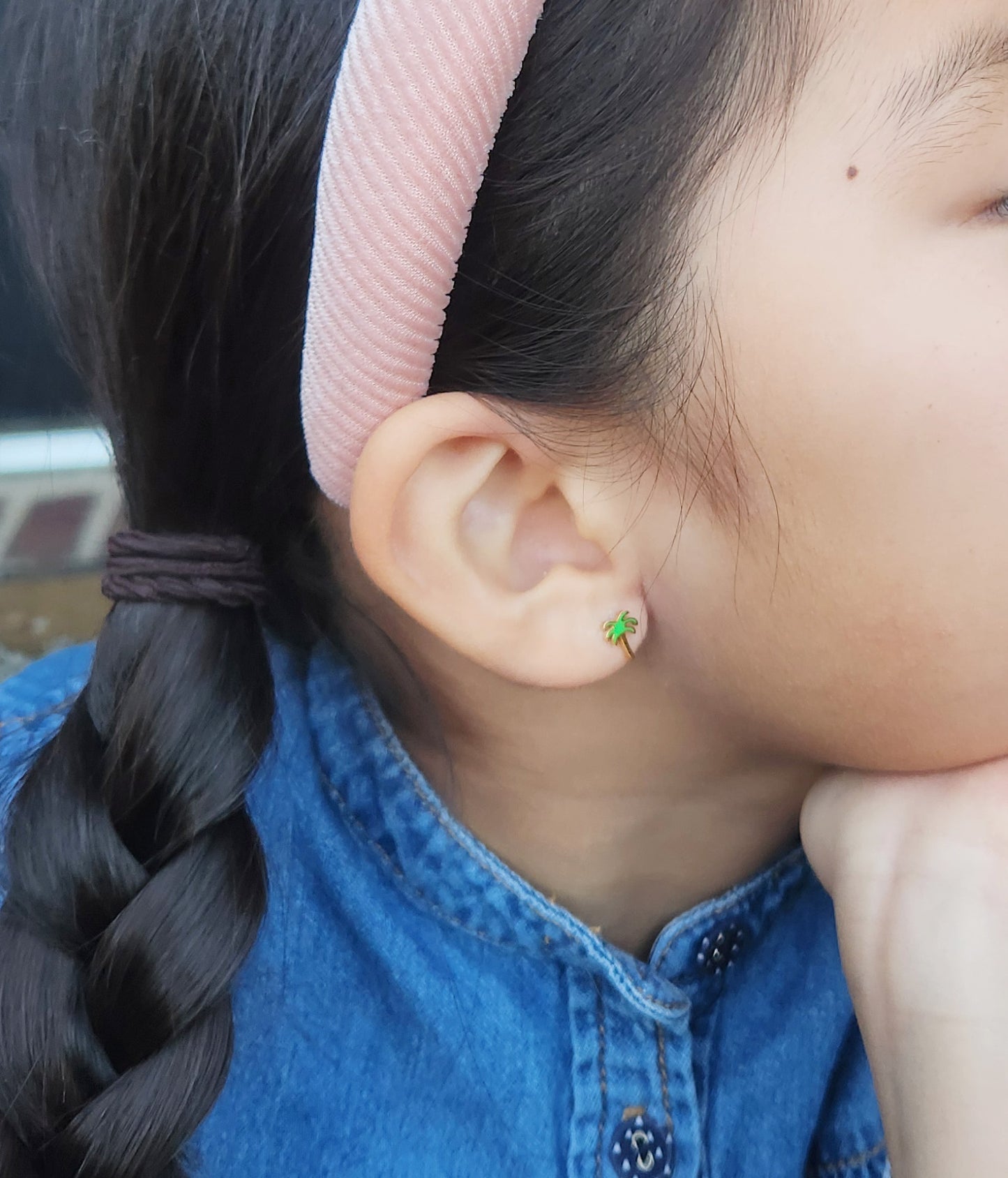 PALM TREE STUD EARRINGS