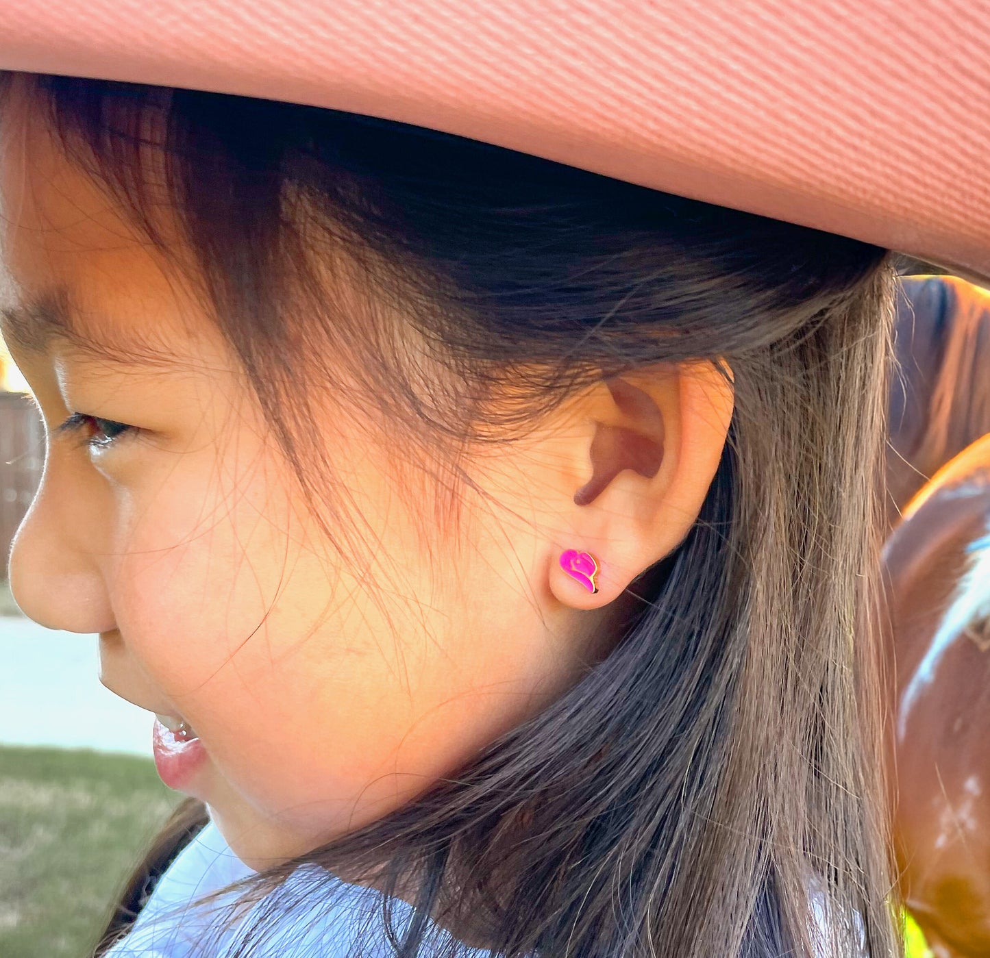 COWGIRL HAT STUD EARRINGS