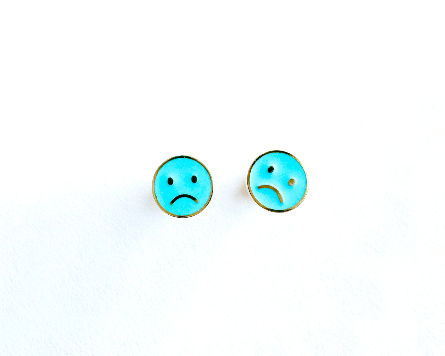 SAD EMOJI STUD EARRINGS