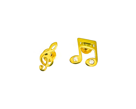 MUSIC NOTE STUD EARRINGS