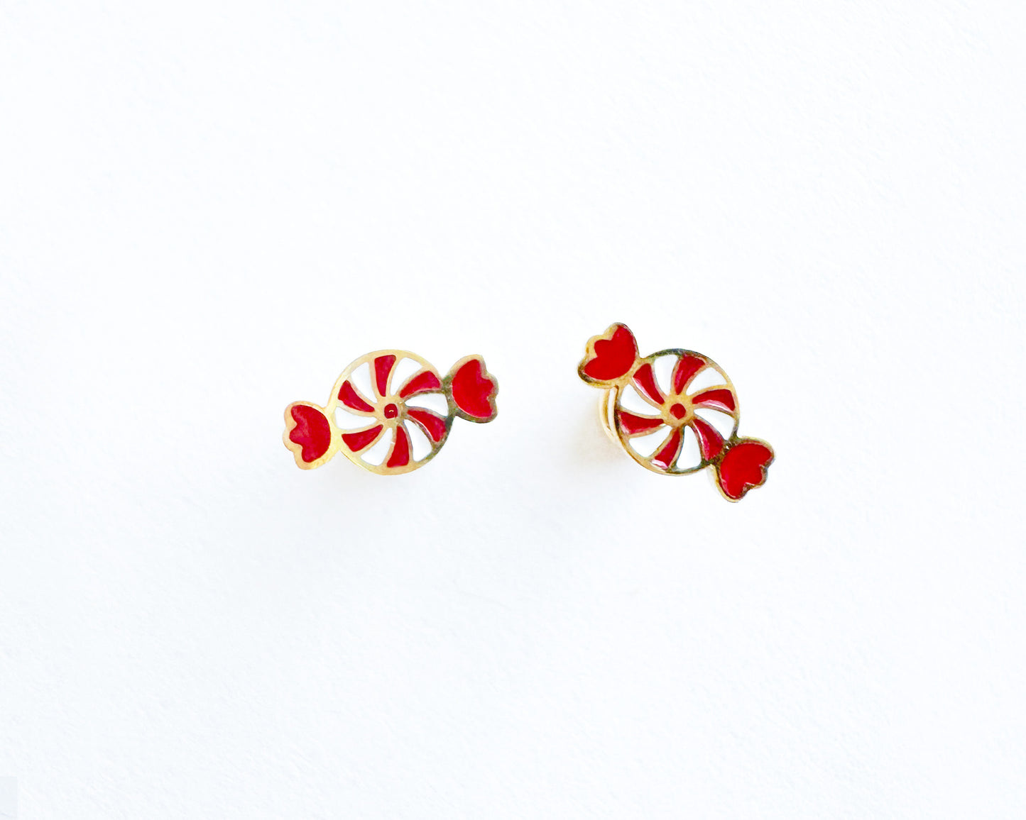 PEPPERMINT CANDY STUD EARRINGS