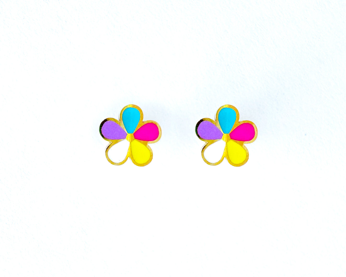 MULTI FLOWER STUD EARRINGS