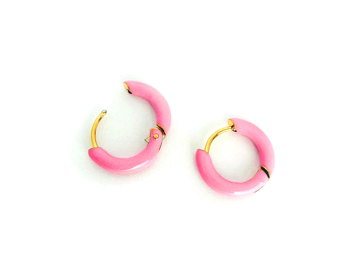 PINK HUGGIE HOOPS