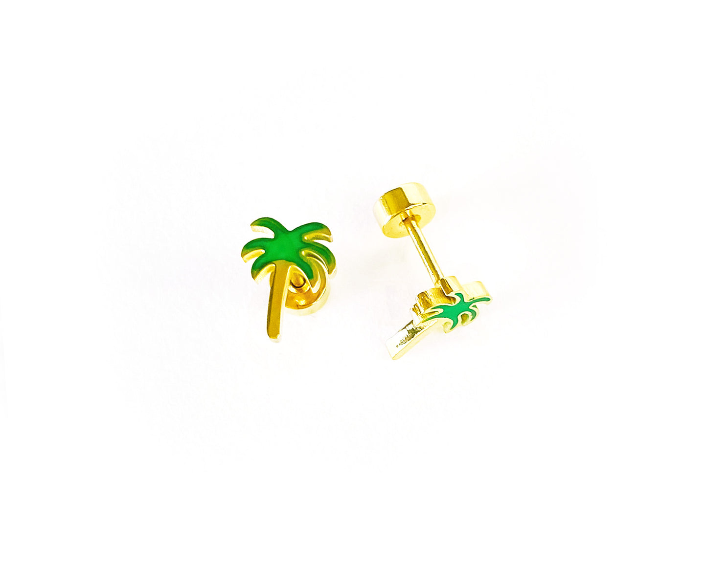 PALM TREE STUD EARRINGS