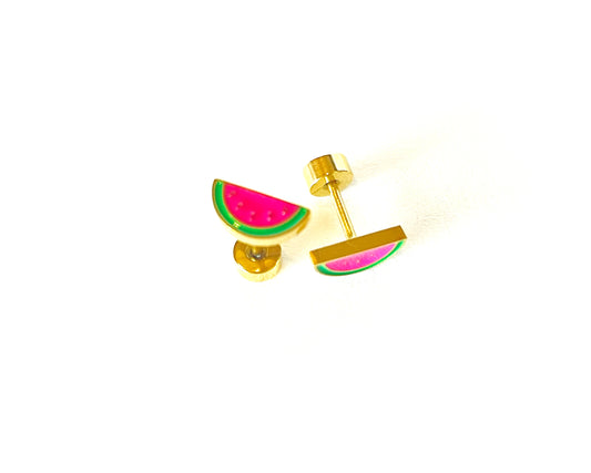 WATERMELON STUD EARRINGS