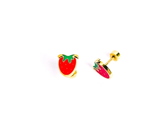 STRAWBERRY STUD EARRINGS