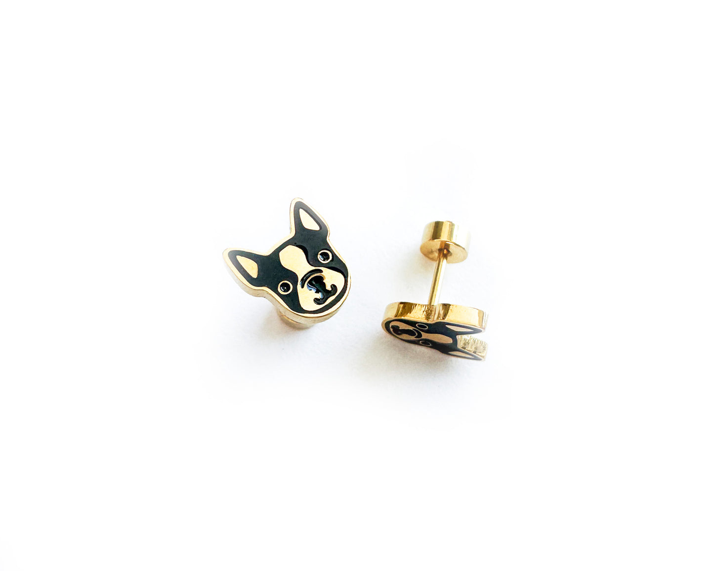 DOG STUD EARINGS