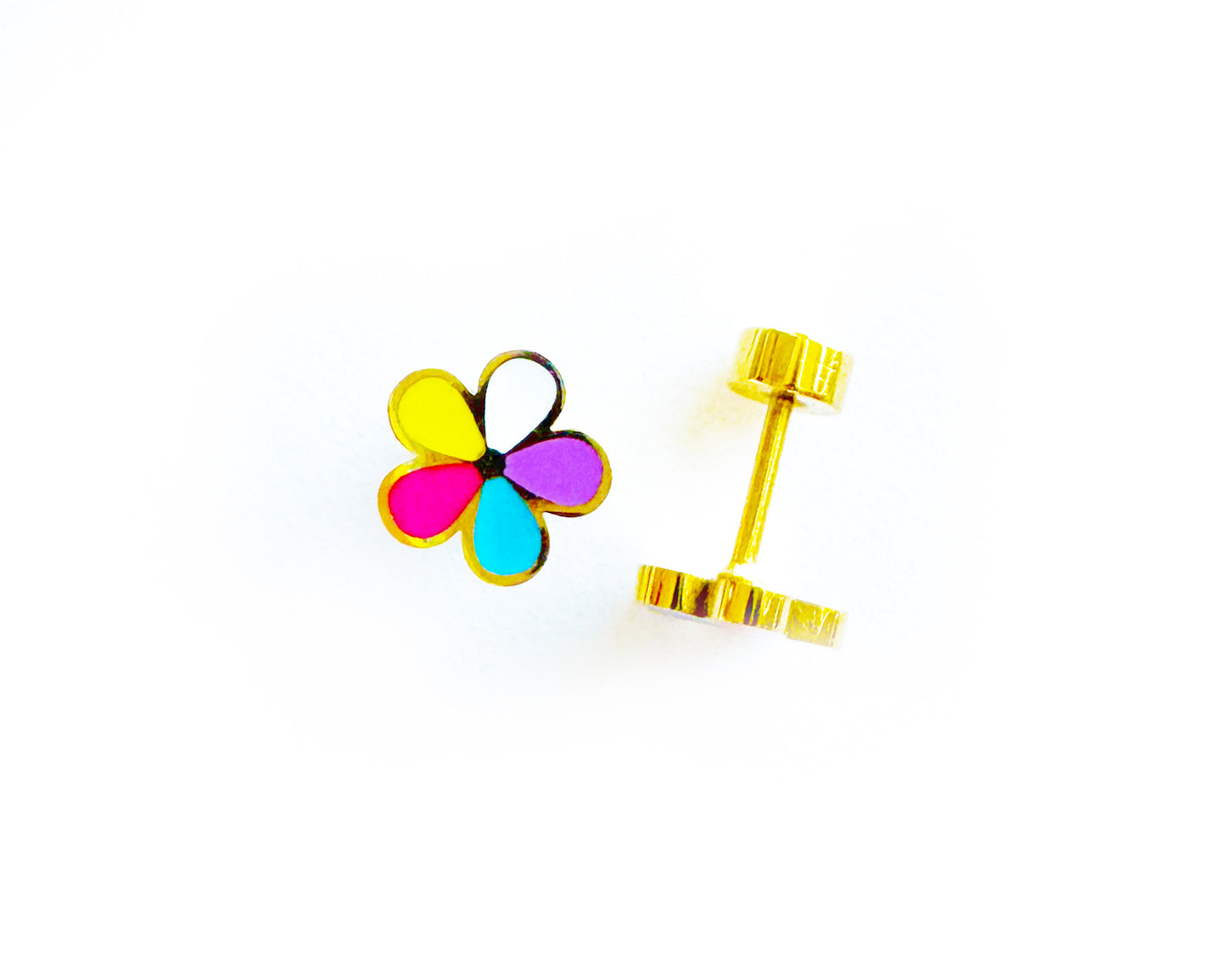 MULTI FLOWER STUD EARRINGS