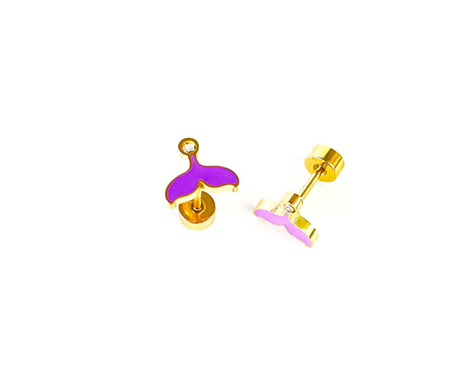 MERMAID TAIL STUD EARRINGS