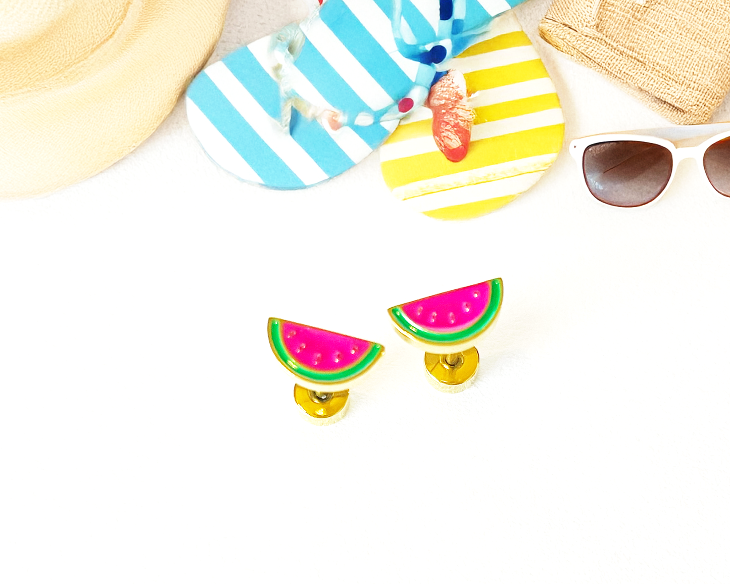 WATERMELON STUD EARRINGS