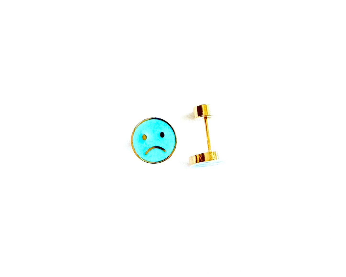 SAD EMOJI STUD EARRINGS