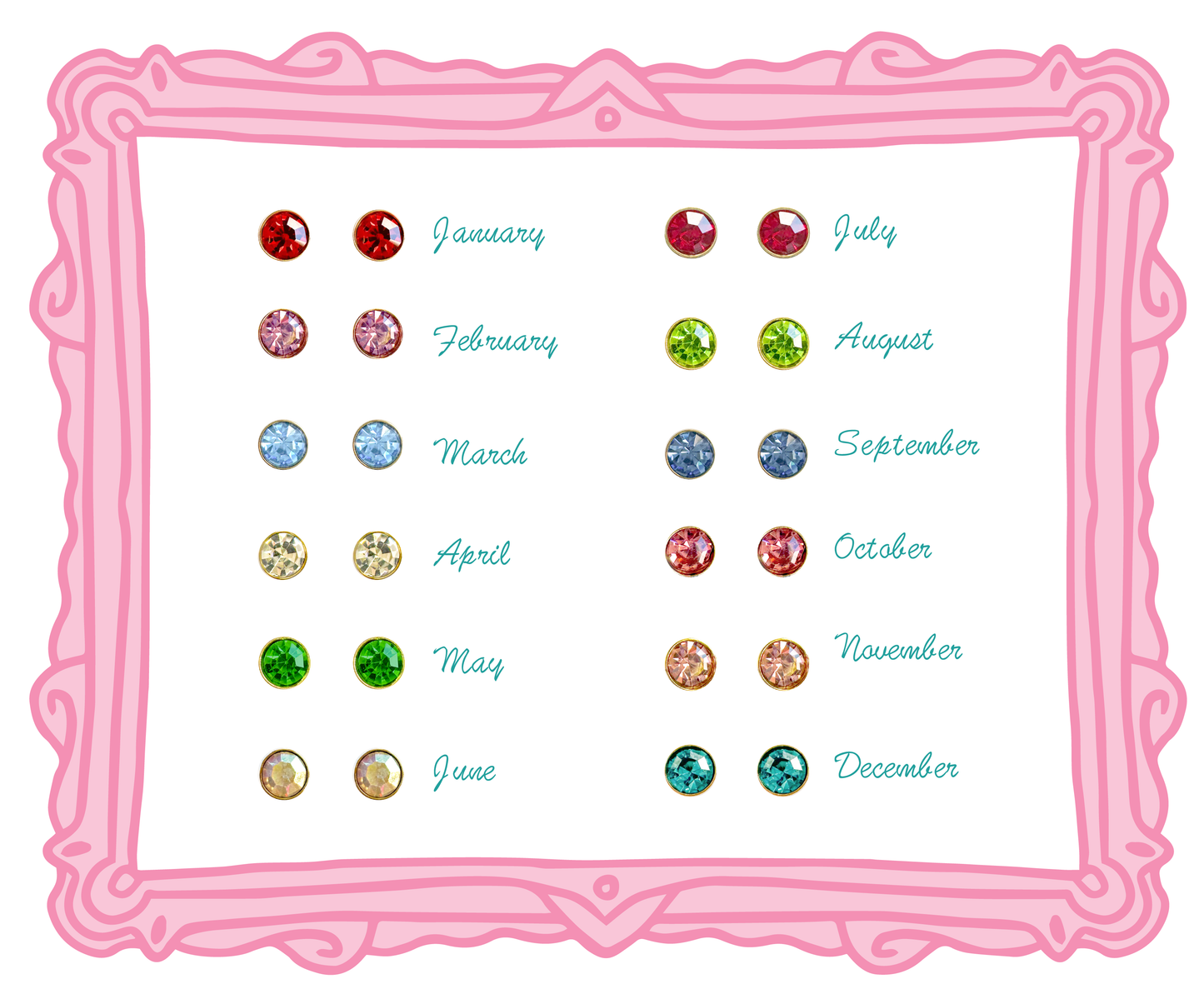 BIRTHSTONE STUD EARRINGS