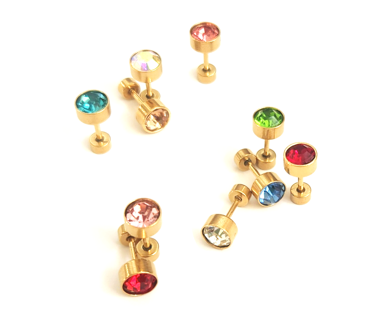 BIRTHSTONE STUD EARRINGS