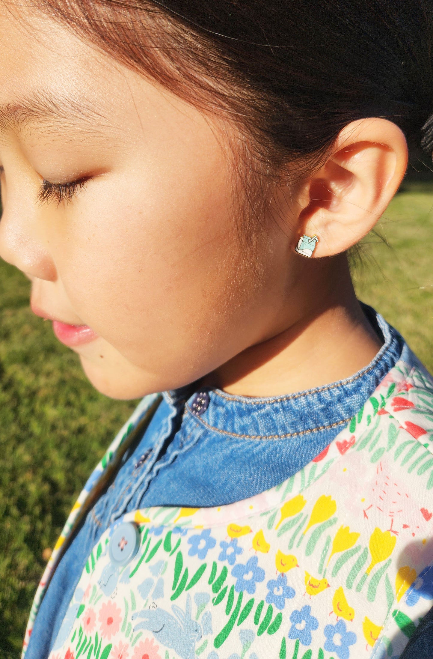 COOKIE AND MILK STUD EARRINGS