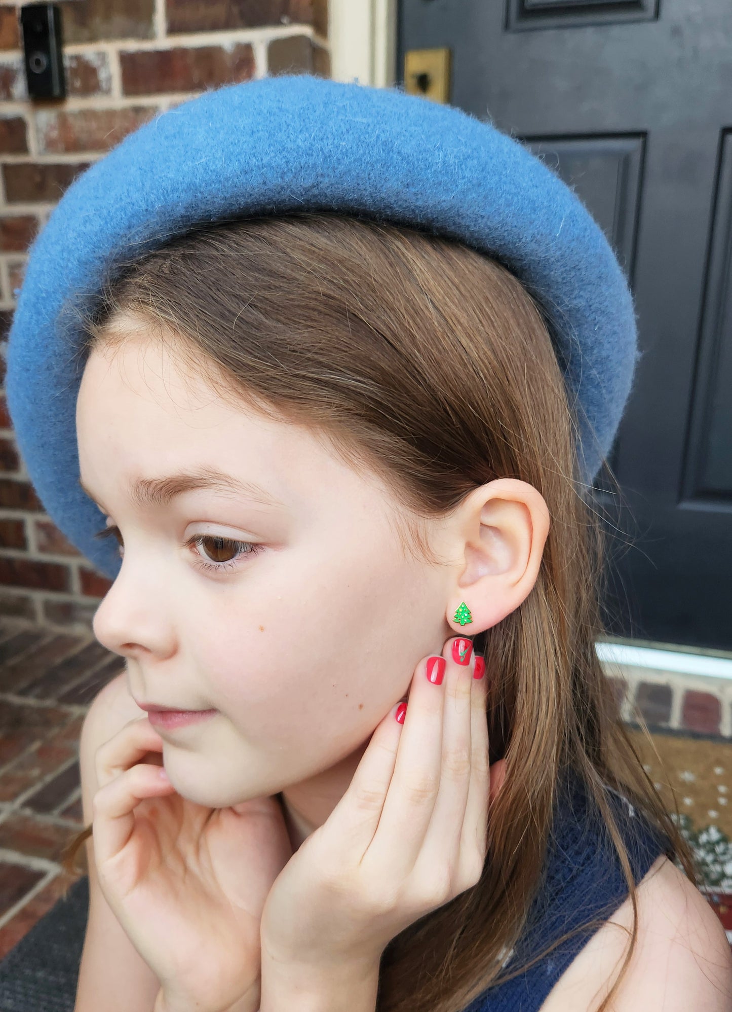 CHRISTMAS TREE STUD EARRINGS